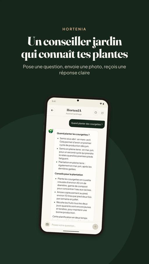 L'assistant HortenIA répond à une question de culture avec une photo