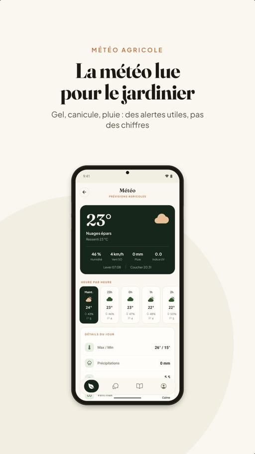 Météo du jardinier dans Hortenia