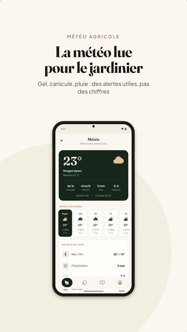 Météo du jardinier dans Hortenia