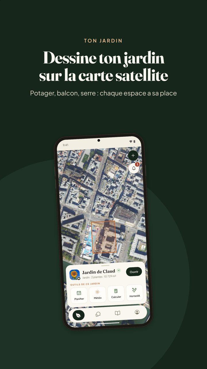 Hortenia : le jardin dessiné sur la carte satellite