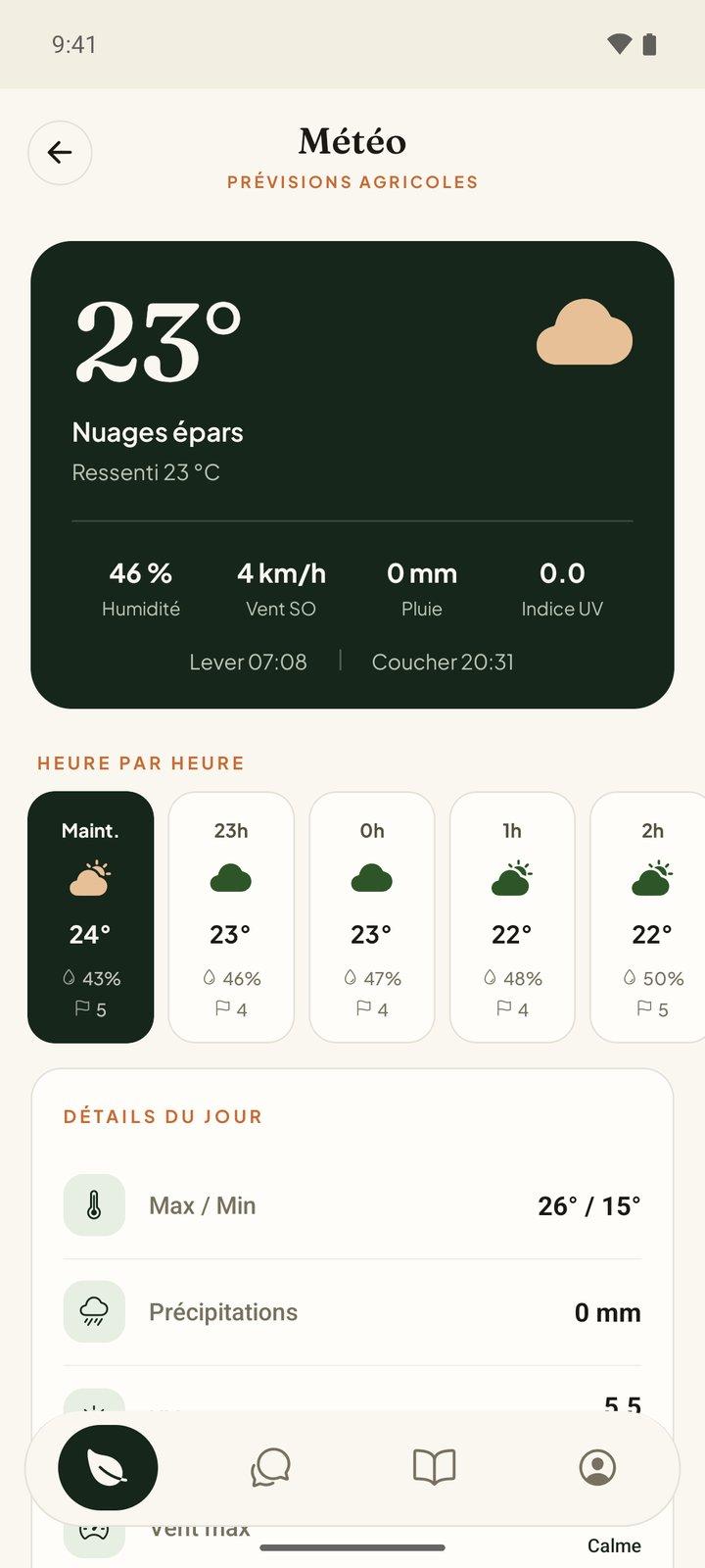 Météo du jardinier dans Hortenia